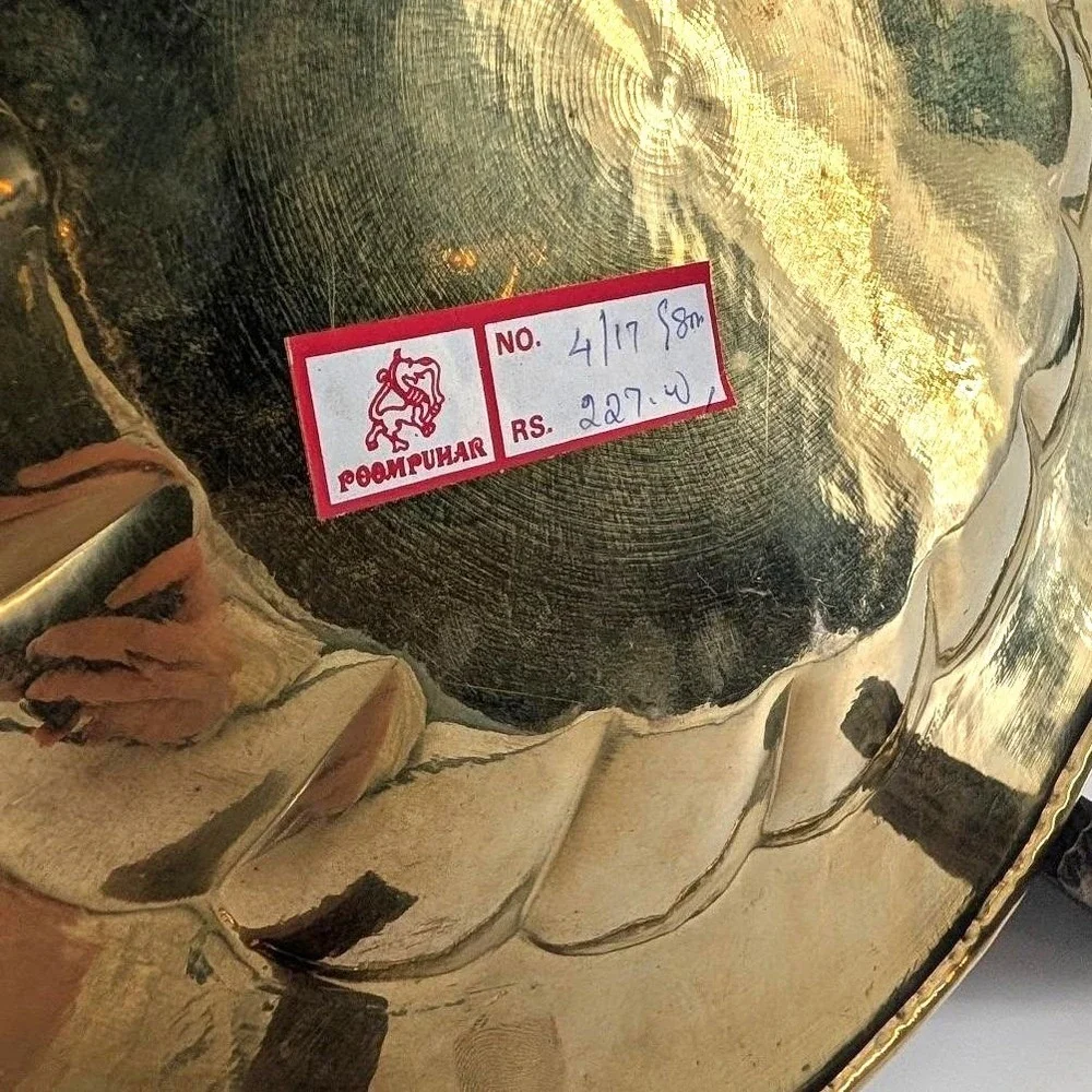 Vintage Brass Peacock Wall Plate 12